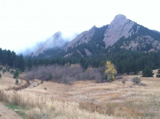 Flatirons in mist, Boulder