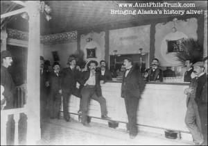 Prospectors wait at Dawson’s Savoy Bar for dancehall girls to come their way.