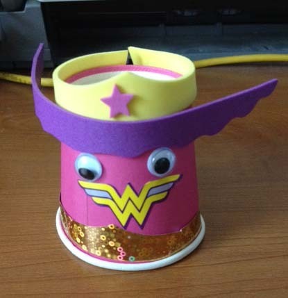 I offered to buy her a WW action figure (I swear I'm not that cheap!) but she wanted to make one herself