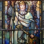 The memorial window by Tiffany Studios in All Saints' Episcopal Church, Richmond dedicated to Cadet John Dunn IV, Royal Flying Corps