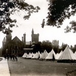 Tents for Royal Flying Corps Cadets behind Burwash Hall, University of Toronto