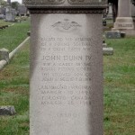 The grave of Cadet John Dunn IV in Blandford Cemetery, Petersburg