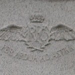 Royal Flying Corps wings on the gravestone of Cadet John Dunn IV