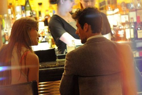David Gandy talks to a mystery woman inside The Westbury Hotel bar, London.jpg