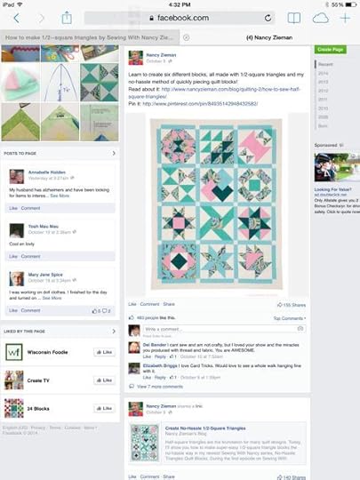 Nancy Zieman posts in your Facebook News Feed