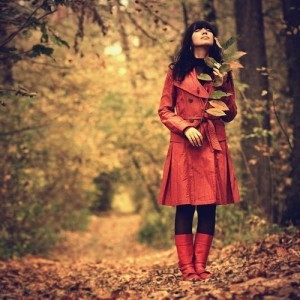 what are you thankful for, girl in forest pondering