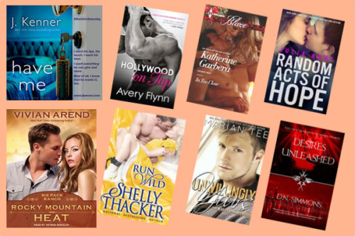 Hump Day books from J. Kenner, Avery Flynn, Katherine Garbera, Julia Kent, Vivian Arend, Shelly Thacker, Marian Tee, and D. N. Simmons!