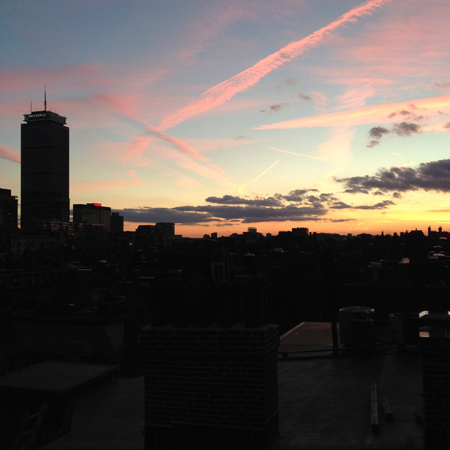back bay, bostyon, skyline, dusk, 	twilight, nightfall, sunset, sundown, evening