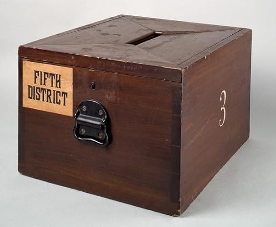 Wooden Ballot Box, by the Smithsonian Institution. Public domain via Wikimedia Commons.