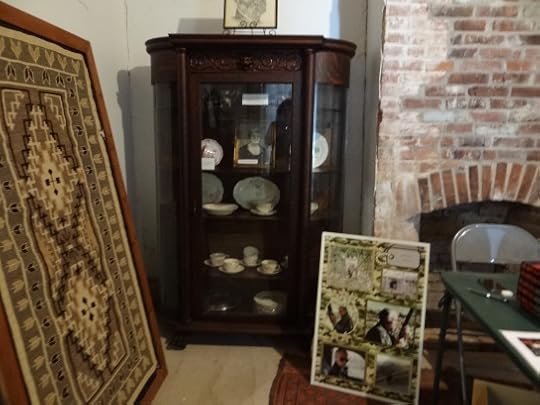 Old China Cabinet at The Harney Mansion Booksigning for The Wolf's Moon