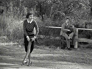 Claudette Colbert hitchhiking with Clark Gable.