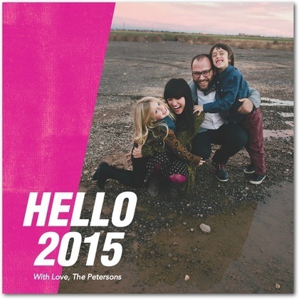 Striking Hello - New Years Cards - Magnolia Press - Fuchsia - Pink : Front
