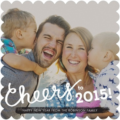 Perfect Cheers - New Years Cards - Pinkerton Design - White : Front