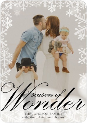Surrounding Snow - Flat Holiday Photo Cards - Magnolia Press - Black : Front