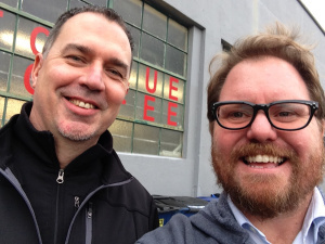 My friend Cameron and I at Torque Coffee