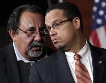 Reps. Raúl Grijalva (D-Ariz.) and Keith Ellison (D-Minn.), the co-chairs of the Congressional Progressive Caucus, who sent a letter to President Obama on October 30, 2014, asking to be allowed to see videotapes of force-feeding at Guantanamo.