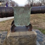 A monument noting the location of Rogers Bastion (the defensive position)