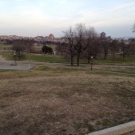 Some of the sports fields are visible to the left—there's an ice skating / hockey rink as well to the left (out of vision)