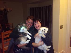 Mother and this stranger have turned Mean Ninja and Yippie Dog into flash lights. This is scary. 