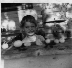 Heidi with egg & hail
