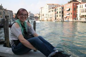 The scarf is mine from Florence. Not the canal.