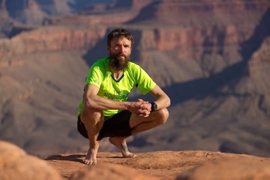 Ultra runner Rob Krar on the South Kaibab Trail. Grand Canyon National Park. Arizona, USA