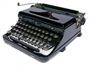 I inherited this typewriter from my father. Well, not this exact one. This image courtesy of Machines of Living Grace.