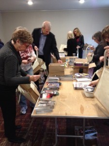 Stuffing the conference bags