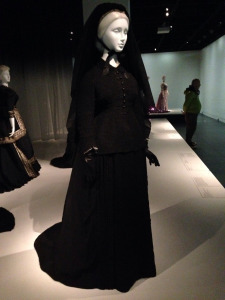 Mourning Dress, French, ca. 1874 & Mourning Bonnet, B. Altman & Co., American, 1870s