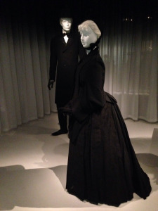 Mourning Ensemble, French, 1887 & Bonnet, Lord & Taylor, American, 1880s
