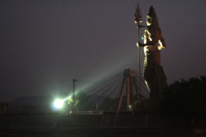Huge statue of Shiva, god of death/rebirth