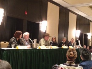 Opening panel with Sheila Connolly, Brendan DuBois, Craig Johnson, Hank Phillippi Ryan,
