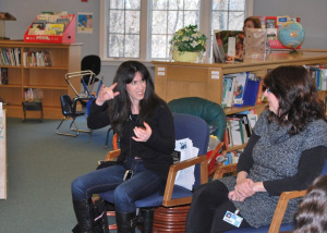 Me talking to the kids at Mill Neck Manor School for the Deaf.