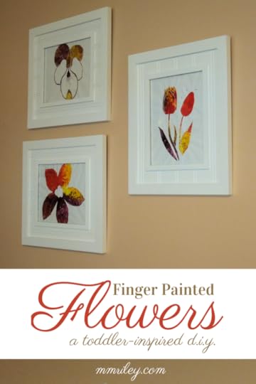 Finger Painted Flowers Toddler DIY