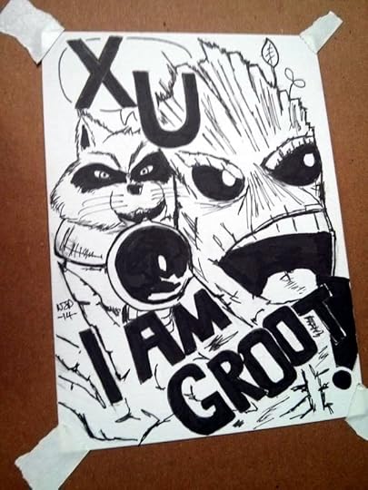 Rocket Raccoon and Groot by Nick Davis - Xpanding Universe Art