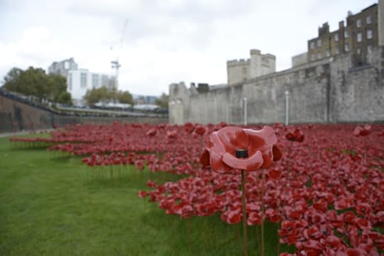The field of blood poppies in the moat at the Tower of London