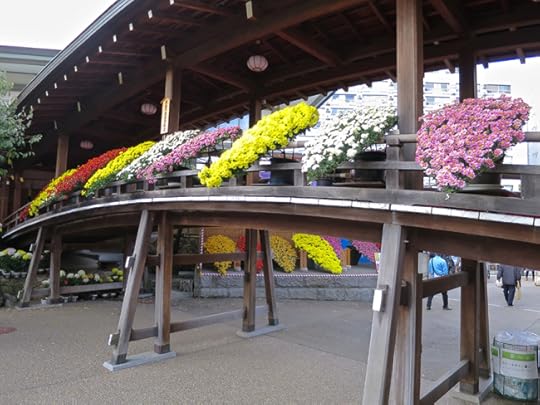 The shrine bridge, with its fancy on.