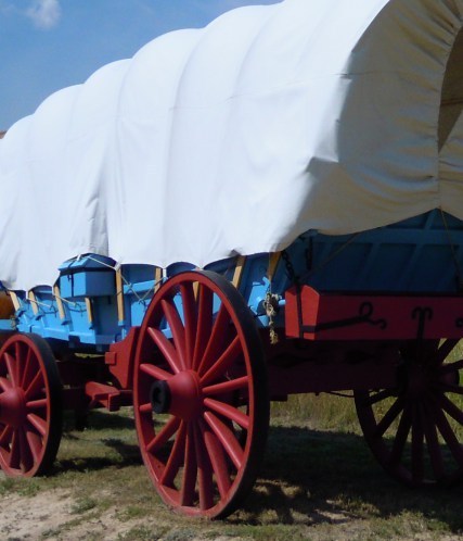 502.painted wagon & oxen scotts bluff