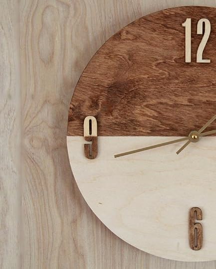 how to make a stained plywood clock via Kristina J blog