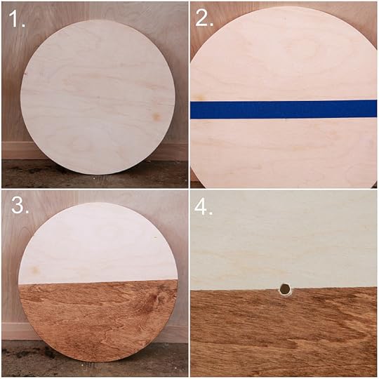how to make stained plywood clock via Kristina J blog