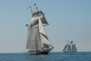 Tall ships in San Diego Bay