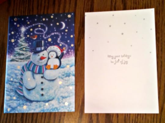 Cut Christmas Card in Half