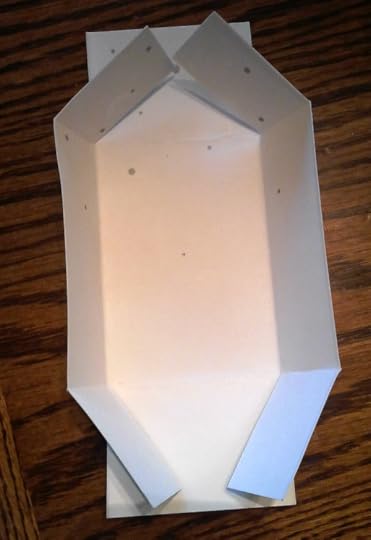 Folded and cut Christmas card box