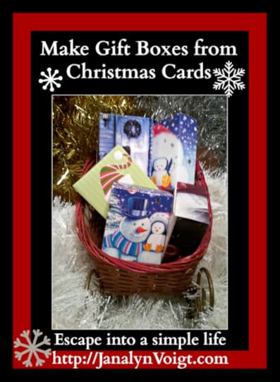 Make Gift Boxes from Christmas Cards via @JanalynVoigt | Living a Simple Life