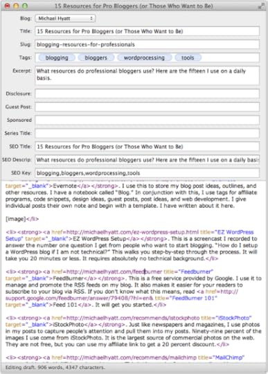 Screenshot of MarsEdit