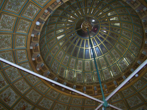 The ceiling of the royal bedchamber in Castle Mantovar. (Castell Coch)