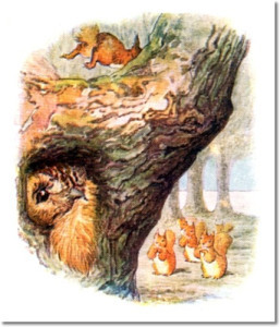 beatrix-potter-the-tale-of-squirrel-nutkin-1903-nutkin-espcapes-out-attic-window
