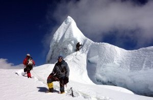 Me on the summit of Cholatse last week, but can you spot anything funny about the photo?