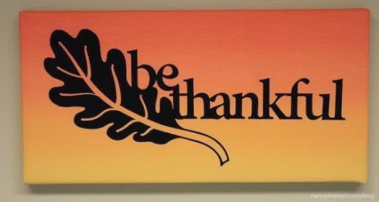 Nancy Zieman laser-cut appliqués Be Thankful