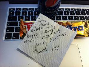 Sorry note